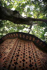 Tower of brick with Mughal openings 
