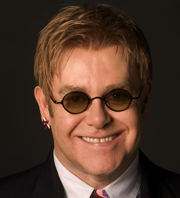 Elton John smiling