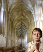 Boy in St Alban's cburch