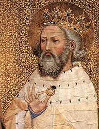 Edward the Confessor holds coronation ring