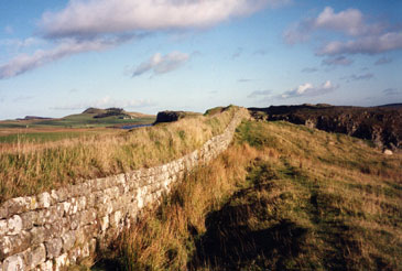 Part of Hadrian's Wall in the north of England