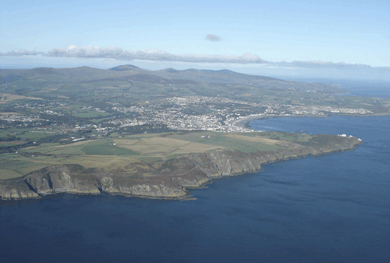 Isle of Man seen from the air