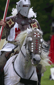 Knight with lance on charger