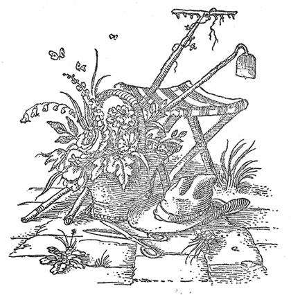 Drawing of garden tools